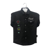 Boys Black Shirt & White Sando